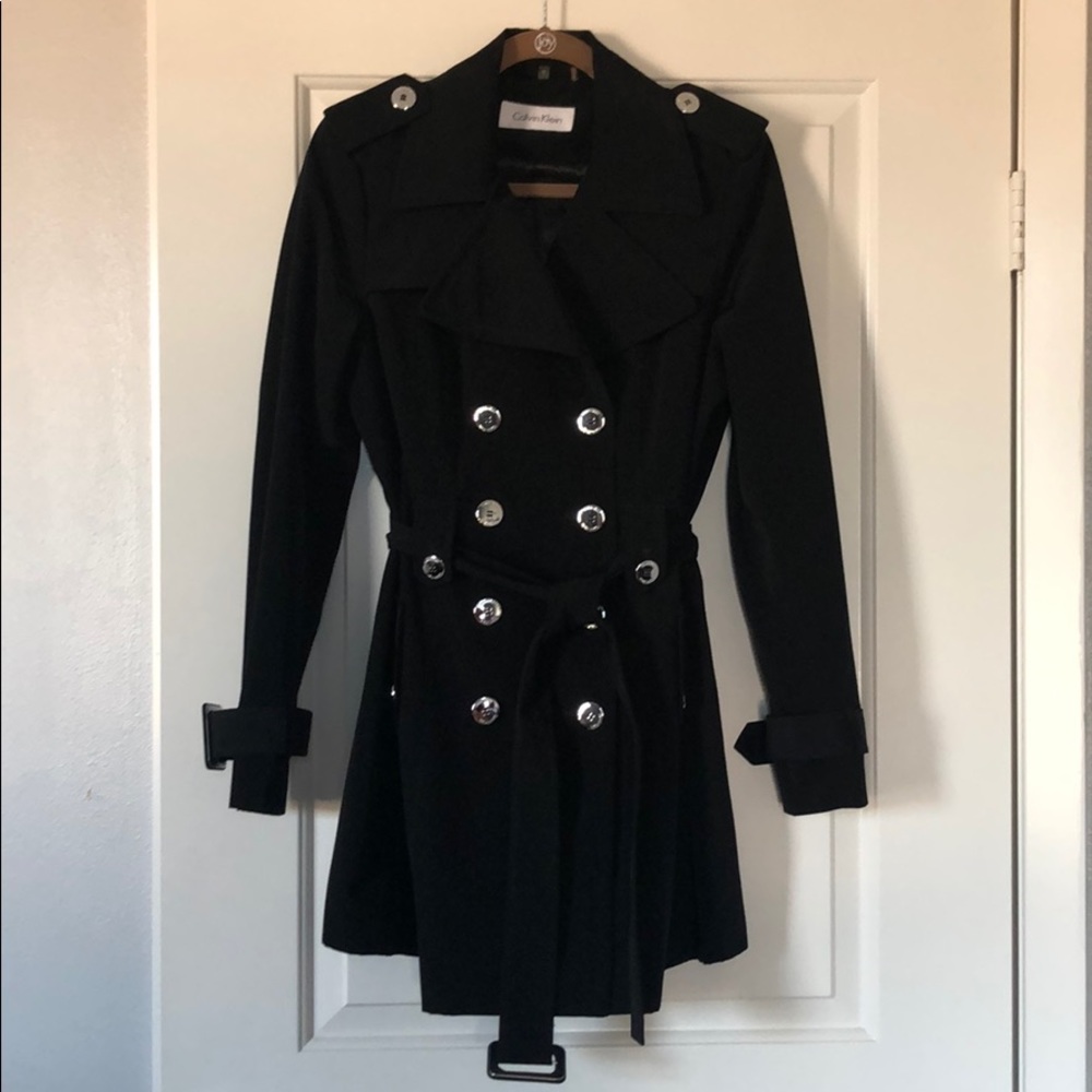 Classic -like new- CK black trench coat